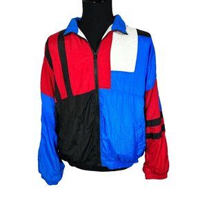 Vintage 1970's Solare Sporta Womens Large Multi Color Track Jacket